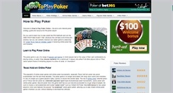Desktop Screenshot of how-to-play-poker.co.uk