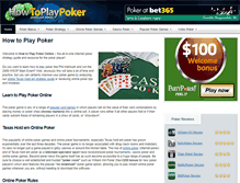 Tablet Screenshot of how-to-play-poker.co.uk